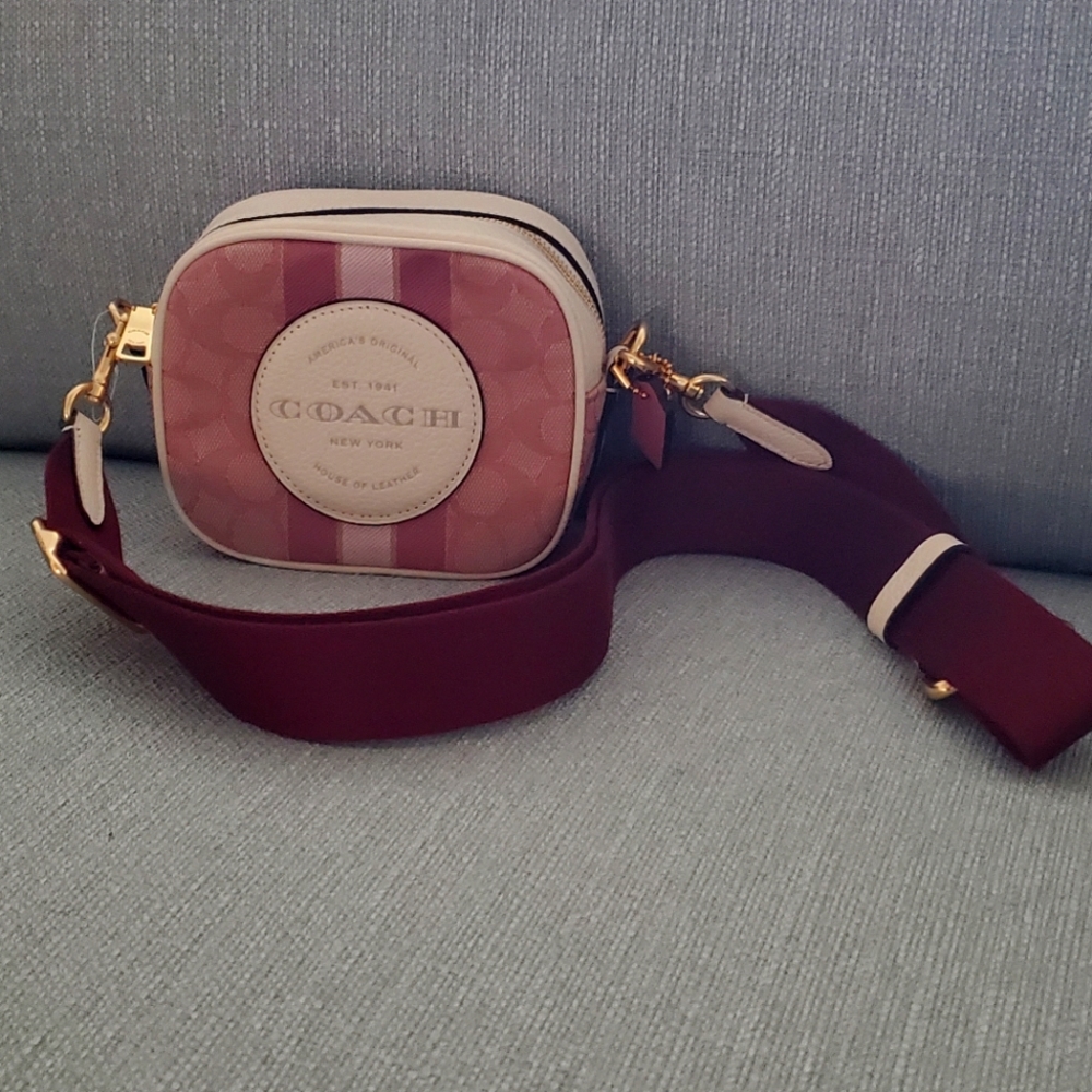 Coach Mini Dempsey Camera Bag in Signature Jacquard
